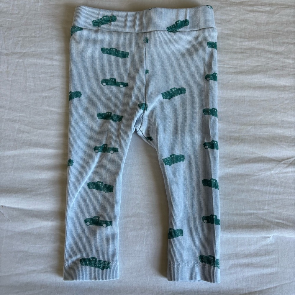 Kate Quinn Blue Truck Leggings • Size 6-12m